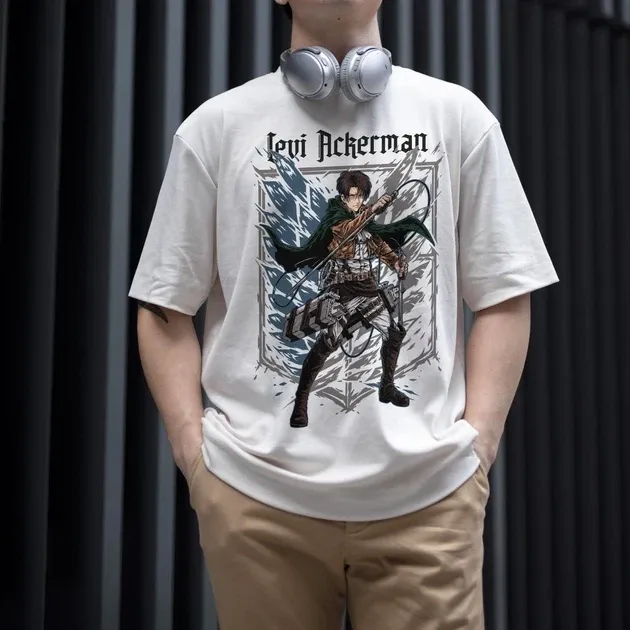 Футболка чоловіча з  принтом Атака Титанов Леви Акерман 4 WE Розмір 48 Дніпро - фото 3