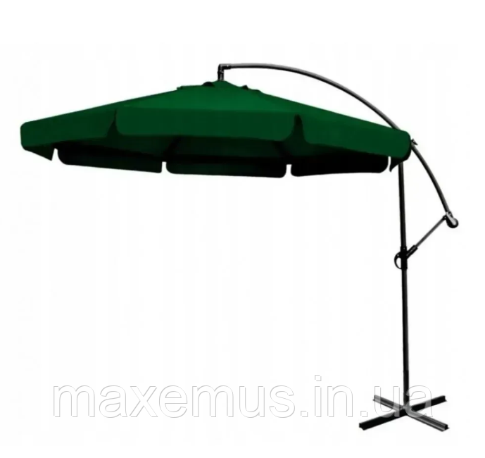 Зонт садовый уличный Bonro B-7218 3 м Зеленый с наклоном от солнца и дождя Мостиска - изображение 18
