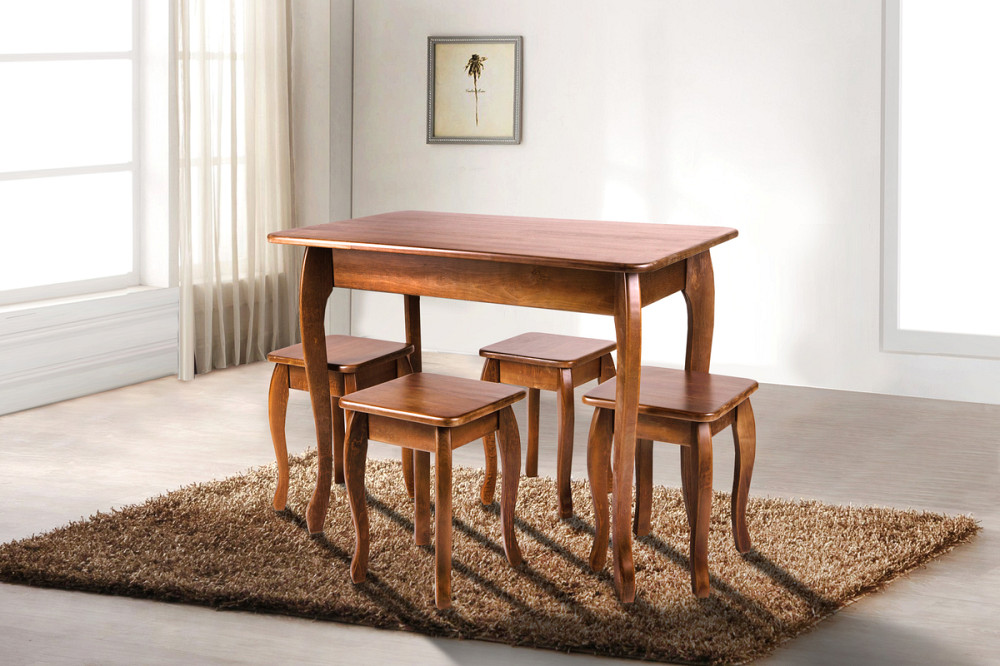 Стіл обідній СМАРТ 1000*600,ВІЛЬХА/горіх темний Днепр - изображение 1