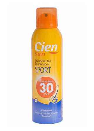 Сонцезахисний спрей Cien Sun Sport Spray SPF 30 Охолоджувальний водостійкий UVA-захист 200 мл Львів