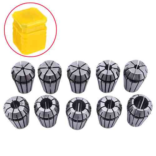 Набор цанг ER16, 10 шт (1–10 мм), инструментальная сталь, для ЧПУ-станков и фрезеровки Киев