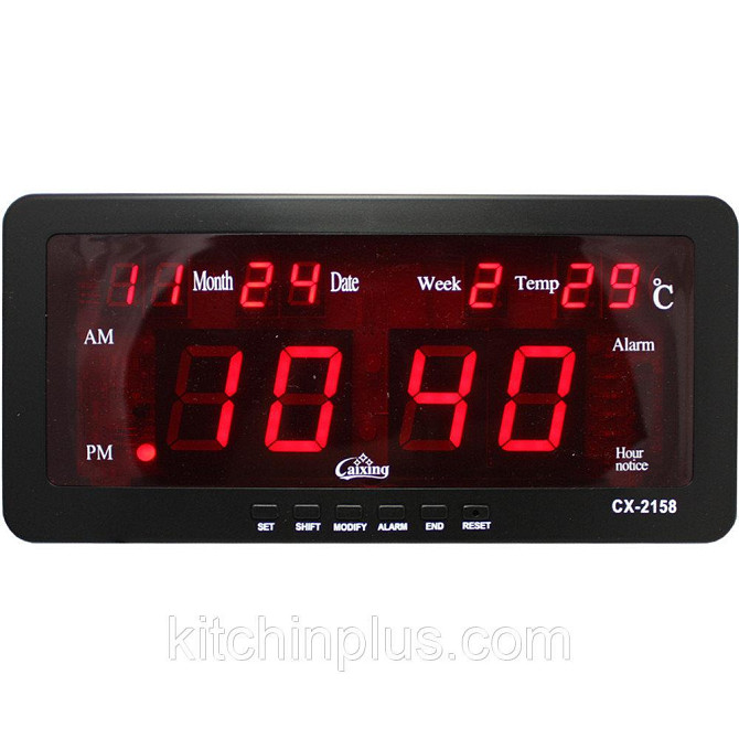 Настільний електронний годинник з температурою VST-2158 RED / 1228 (40 шт./яскальний) Київ - фото 1