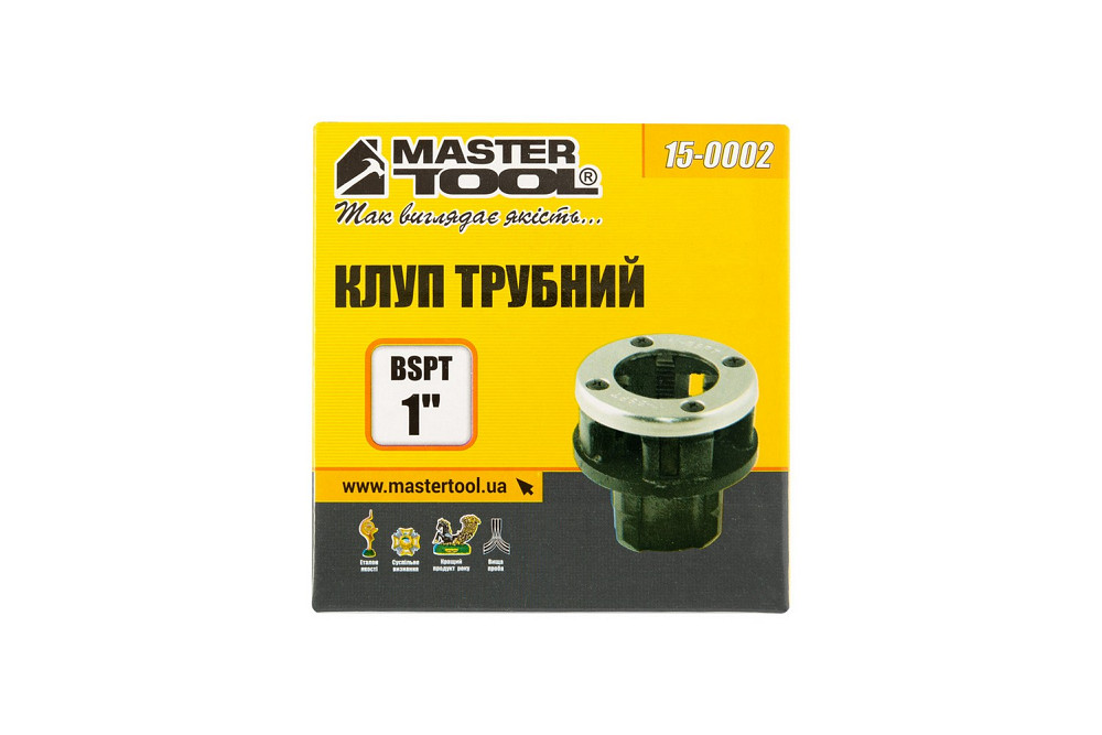 MASTERTOOL Клуп трубний для нарізання різьби MASTERTOOL BSPT 1" 15-0002 Коломия - фото 2