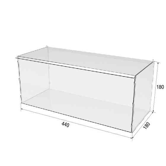 Коробка акрилова EKOSTAR 440х180х180 з кришкою Київ
