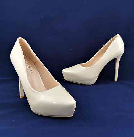 Жіночі Білі Туфлі на Підборах Шпильці Лакові Модельні (розміри: 37,38,39,40) - 16-3 Дніпро