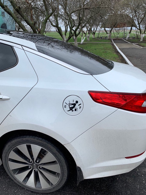 Наклейка на кришку бака авто Біла світловідбивна Київ - фото 5