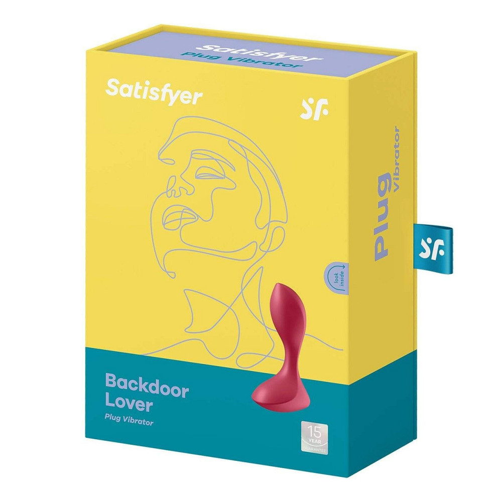 Анатомическая анальная пробка с вибрацией Satisfyer Backdoor Lover красная Sex Aura Киев - изображение 5