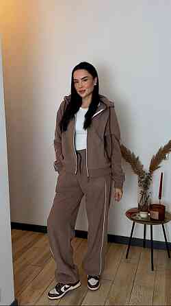 Жіночий теплий костюм-двійка з кантом двосторонній фліс Моко, 42/44 Одеса