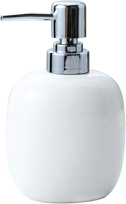 Дозатор керамічний для мила у ванну і кухню 450 мл, диспенсер для рідкого мила і миючого засобу, білий Кам'янець-Подільський - фото 2