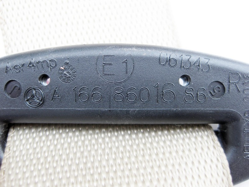 Mercedes-Benz  A1668601686 8P19 Ремінь безпеки 3-й ряд правий бежевий GL X166 Одеса - фото 3