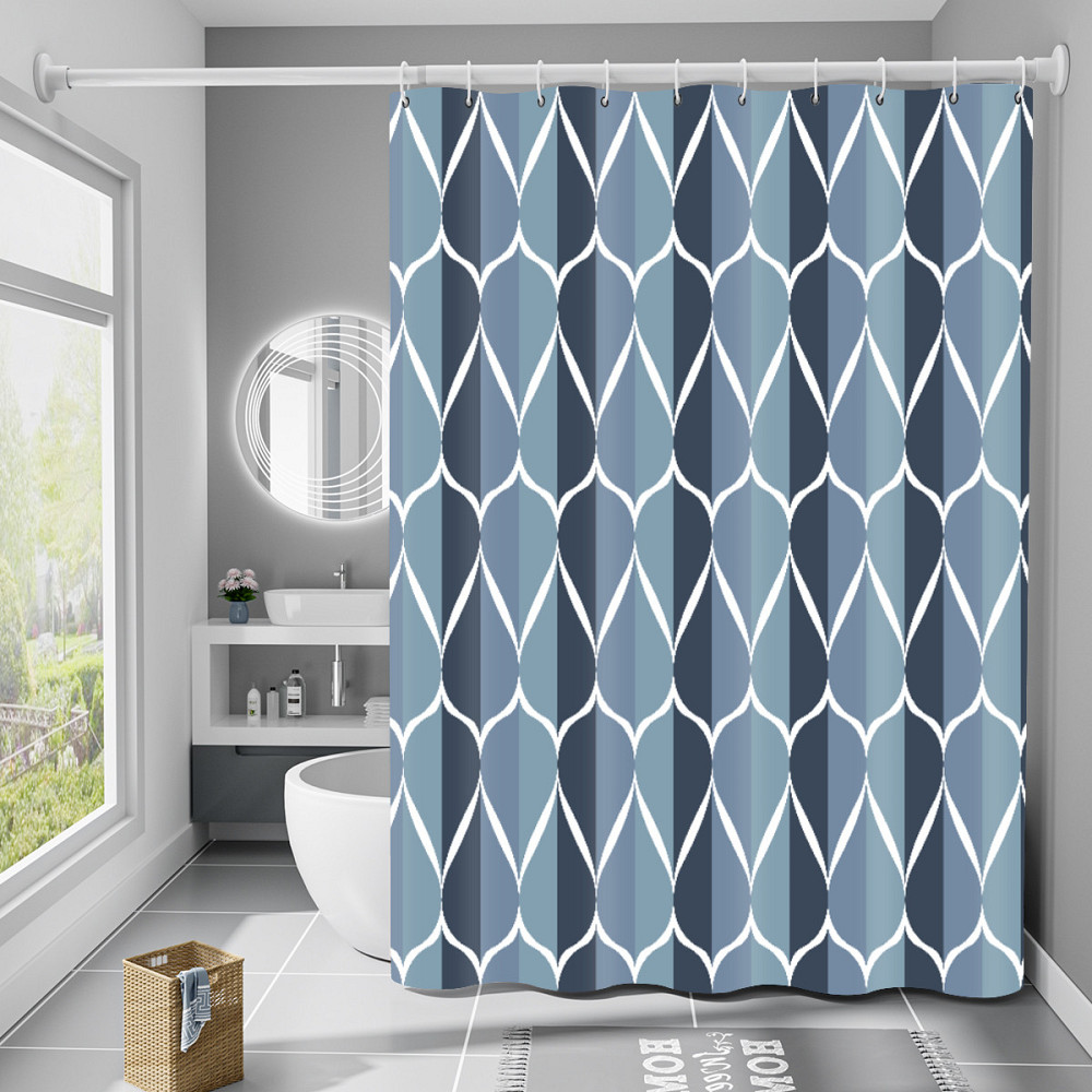 Шторка для ванны водонепроницаемая Bathlux 180x180 см с крючками, занавеска для ванной с рисунком Каменец-Подольский - изображение 1