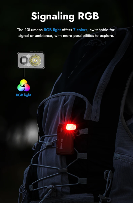 Фонарь брелок Wuben G5 EDC с красным светом + RGB Зеленый Винница - изображение 9