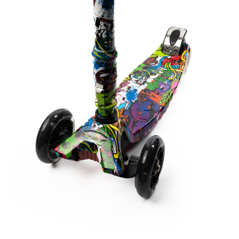 Самокат дитячий триколісний iTrike MAXI Самокат JR 3-055-WP7 кермо 66-89см, колеса ПУ з підсвічуванням, Чорний Кам'янець-Подільський - фото 4