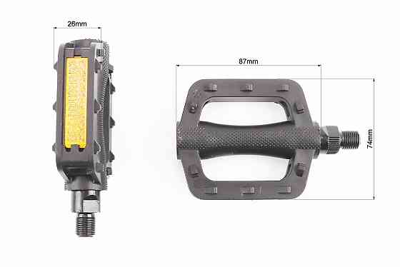 Педалі CHILD 1/2" (100x74x26mm) пластикові, чорні NW-477 Київ
