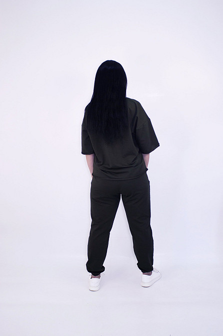 Летний прогулочный костюм женский Черный M-L Харьков - изображение 6