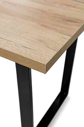 Стіл Кентукі 120/80*75, крафт золотий /чорні ноги Київ