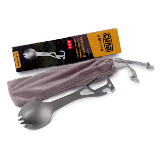 Мультитул туристичний 5в1 Ложка-Виделка СИЛА Житомир - изображение 1