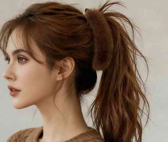 Шпилька-банан зі штучного хутра Смела