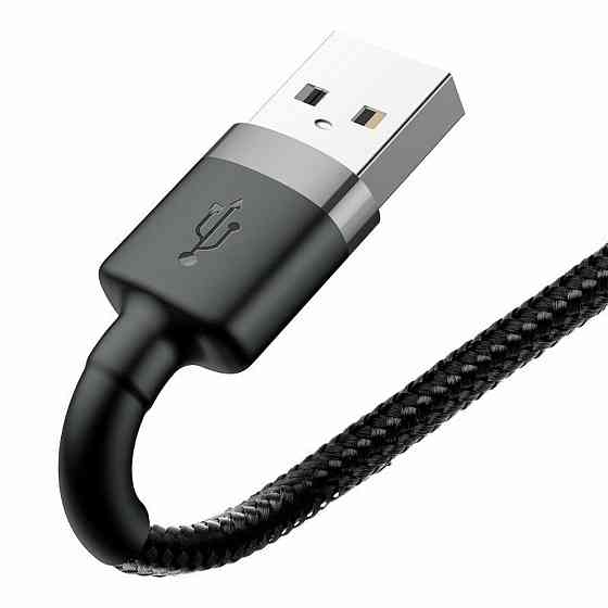 Кабель Baseus Cafule Cable USB For iP 2A 3m Gray+Black Київ