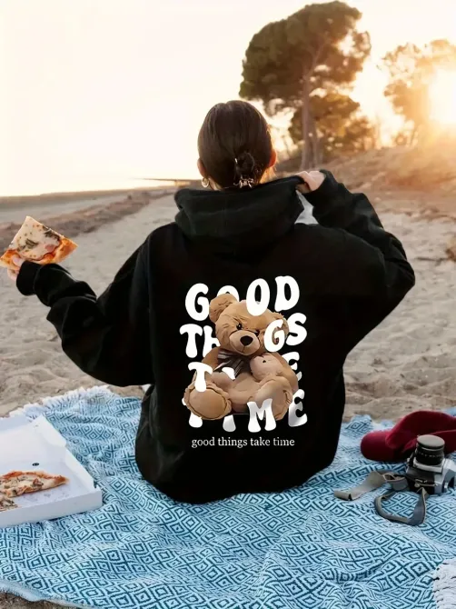 Худі жіноче, світшот чорний, модна толстовка 2700322446 розмір 50 Дніпро - фото 1