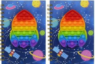 Блок.на спіралі з Pop it "LKC" 3201-8 "Космос" А5/80аркуш,клітина, шт Київ - фото 1