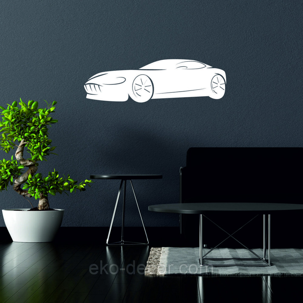 Декоративное настенное Панно «Автомобиль» Декор на стену 50*15 см, Белый Киев - изображение 2