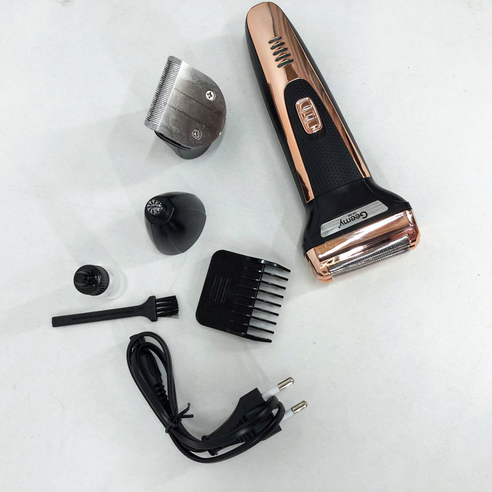 Компактна електробритва чоловіча GEMEI GM-598, Акумуляторна машинка для стрижки, Портативна бритва LA-89 Львів - фото 1