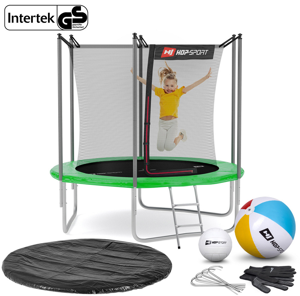 Батут Hop-Sport 8ft (244см) зеленый с внутренней сеткой Киев - изображение 2