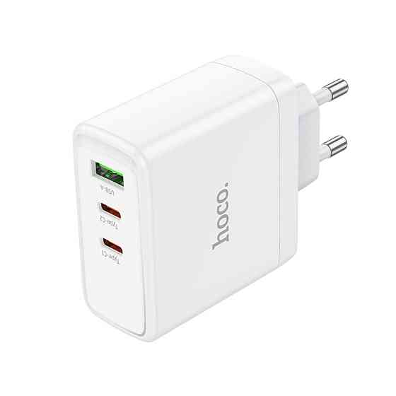 Мережевий зарядний пристрій HOCO N30 Glory PD65W three-port(2C1A) fast charger White Киев