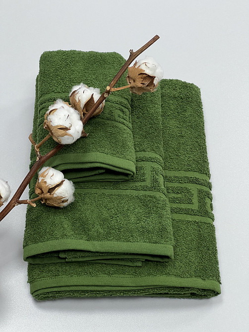Махровое полотенце Ideal Textile Greek 33х60 см оливковый (56860583) Черновцы - изображение 6