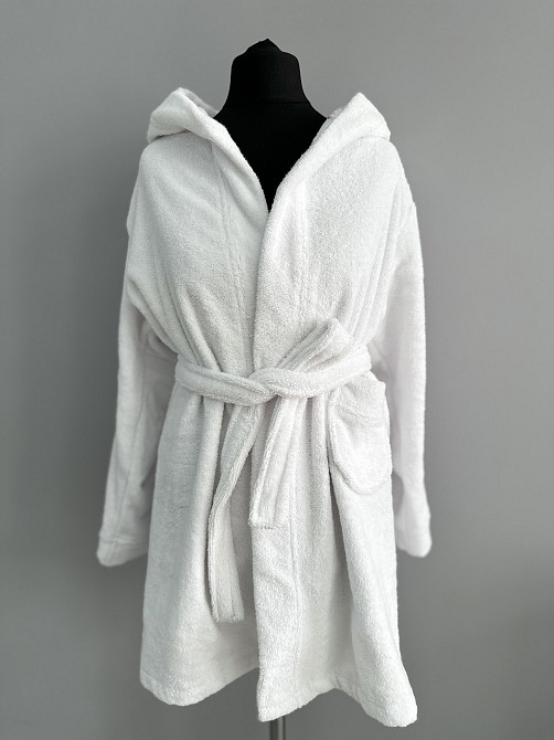 Халат детский махровый Ideal Textile с капюшоном белый Черновцы - изображение 5