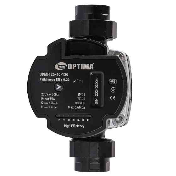 Насос циркуляційний енергоощадний  Optima PRIME UPMH 25-40AUTO 130мм + гайки Тернополь