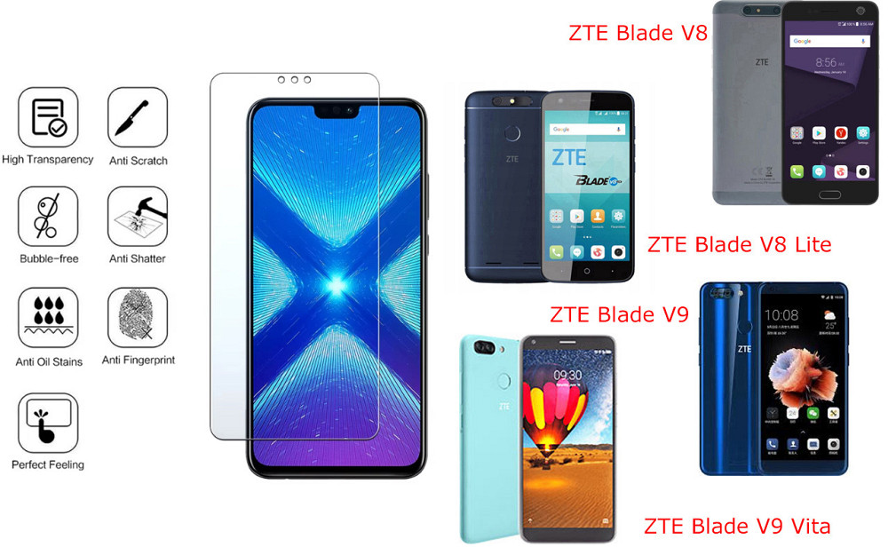 Захисне скло NeoGlass для ZTE Blade V8, V8 Lite, V9, V9 Vita – надпрозоре та стійке Київ - фото 4