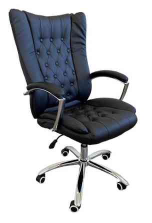 Офисное кресло руководителя Tehforward Cezar хром Anyfix Черный Киев