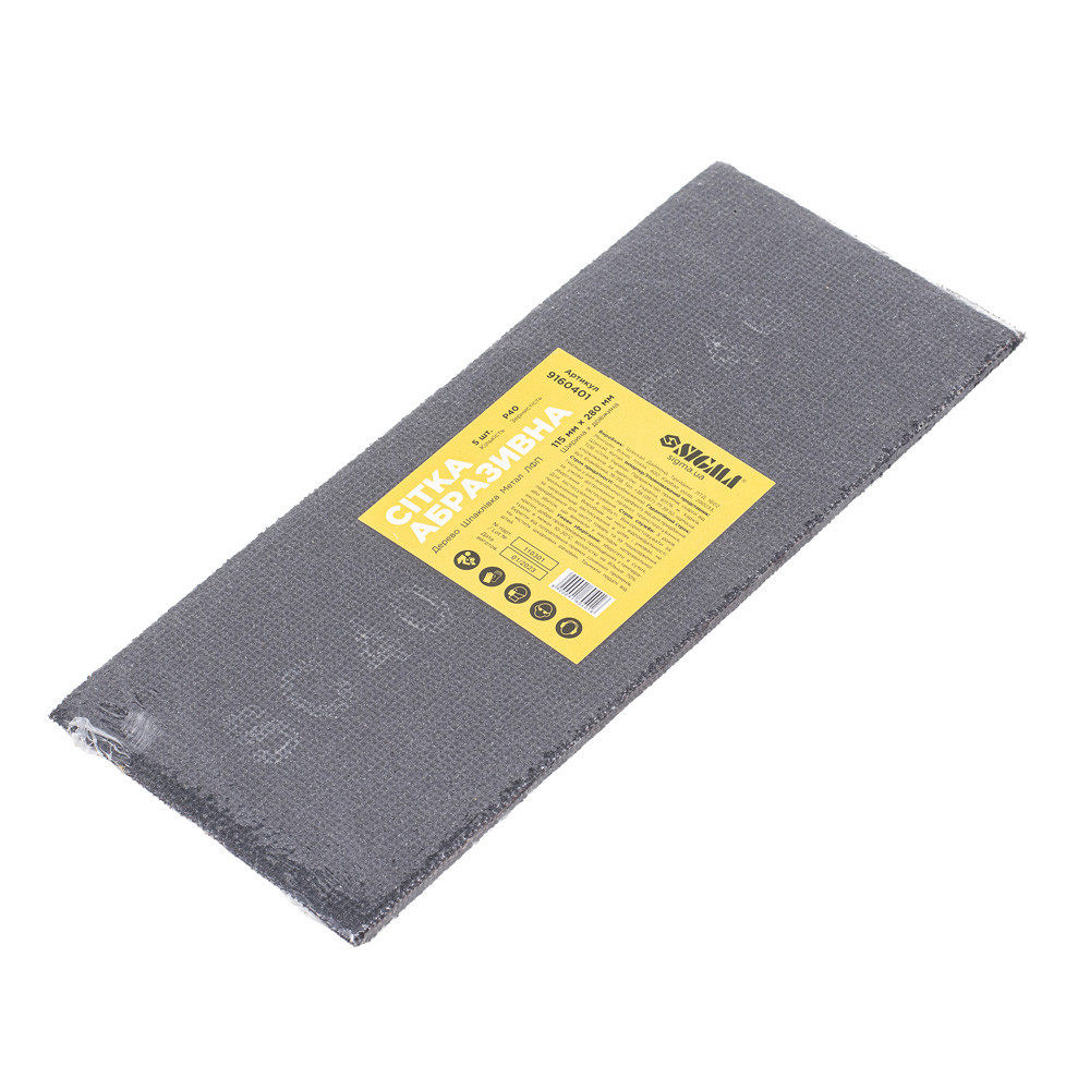 Сітка абразивна 115×280мм Р40 (5шт) SIGMA (9160401) Рівне - фото 2