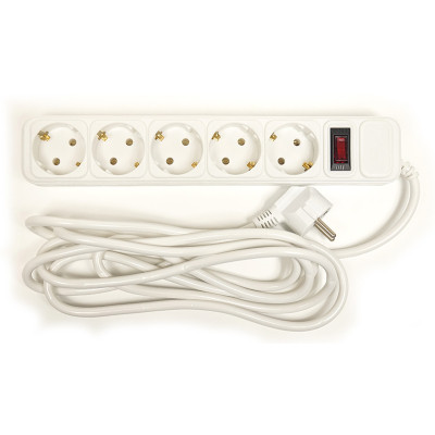 Мережевий фільтр живлення PowerPlant 3 м, 5 розеток, евростандарт (JY-1056/3) (PPSA10M30S5) Вінниця - фото 1
