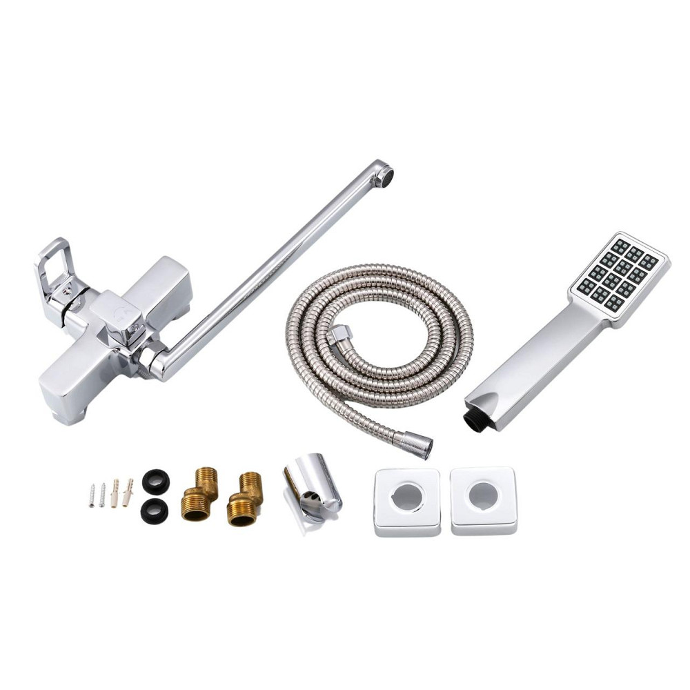 Смеситель для ванны Lidz Wawel 005 с поворотным изливом (c душевым гарнитуром) (k35) LDWAW005CRM45389 Chrome Киев - изображение 8