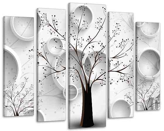 Модульна картина у вітальню / спальню Абстракція Дерево Art-408_5 ( 80х118см ) Київ