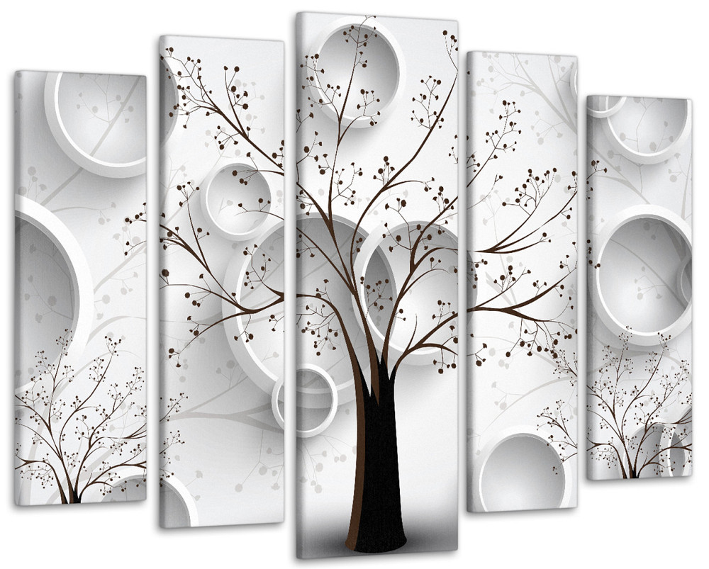 Модульна картина у вітальню / спальню Абстракція Дерево Art-408_5 ( 80х118см ) Київ - фото 1