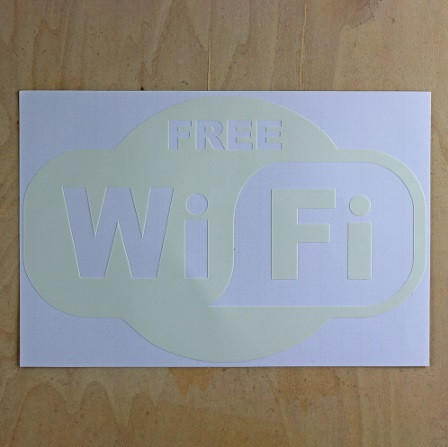 Люмінесцентна наклейка Wi-Fi 200 на 135 мм блакитний Київ - фото 3