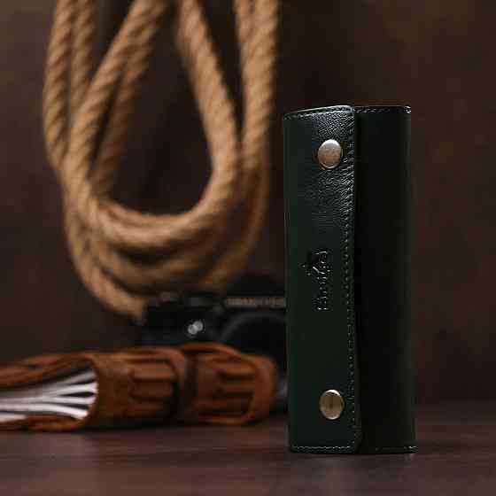 Сучасна шкіряна ключниця Зелений (SHVIGEL) Київ