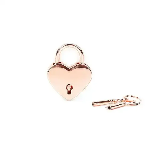 Замочок Liebe Seele Heart Shape Padlock Rose Gold (2 шт) Львів