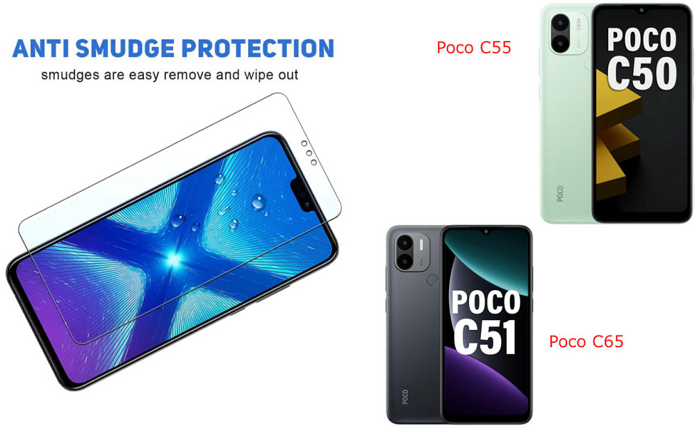 Защитное стекло NeoGlass для Poco C55, Poco C65 – ультрапрозрачное и устойчивое Киев - изображение 3