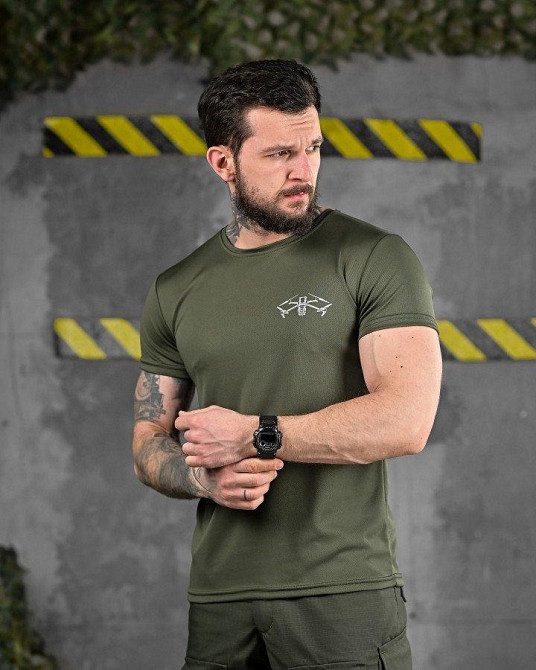 Тактична потовідвідна футболка дрон oliva ДЛ6511 Одеса - фото 3