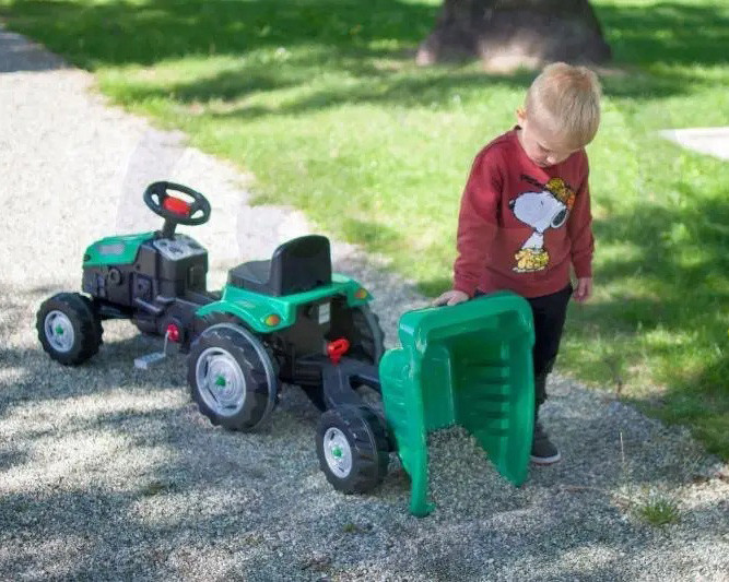 Дитячий педальний трактор з причепом Pilsan зелений на педалях для дітей Київ - фото 8