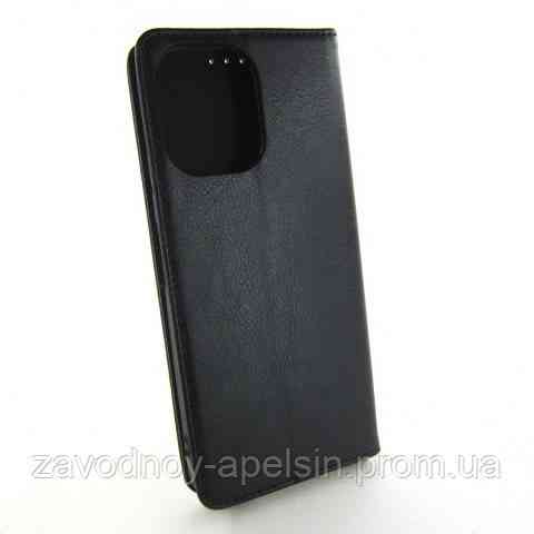 Чехол книжка Xiaomi Redmi Note 13 Pro 4G кожаный (черный) Одесса