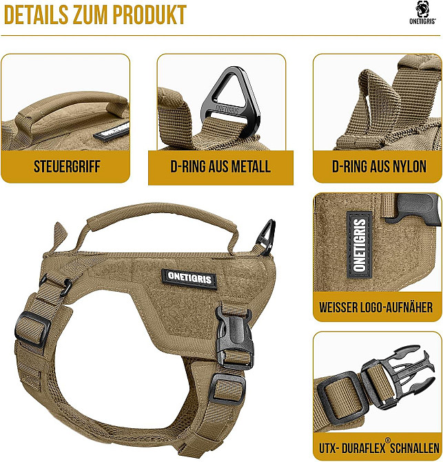 Тактична шлея для малих порід собак OneTigris розмір XS Луцк - изображение 3