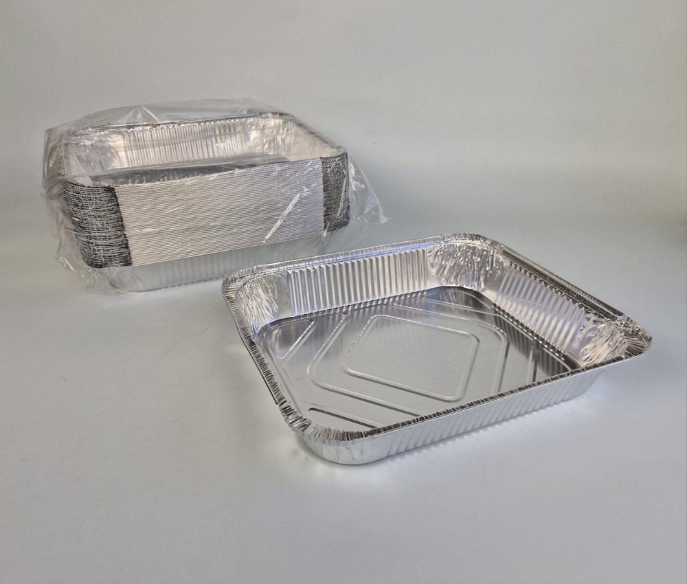 Прямоугольный контейнер из пищевой алюминиевой фольги 3100мл SP98L 50 штук (NEW) (1 пачка) Харьков - изображение 1