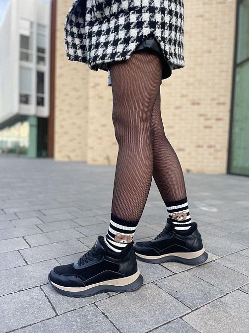 Ditas Кроссовки женские DITAS черные натуральная кожа+замша зима 38р.39р.40р. (5310) Коломия - фото 10