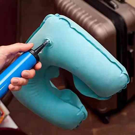 Ручной насос для мячей 8-ми дюймовый с металическими и пластиковыми иглами CZST-022 синий Каменец-Подольский